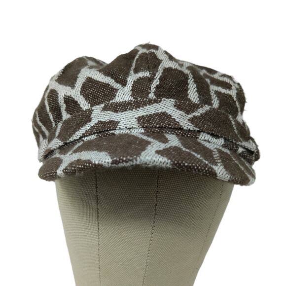 Angela & William Cheetah Print Pattern Hat Brown White OSFA Logo - Picture 5 of 11